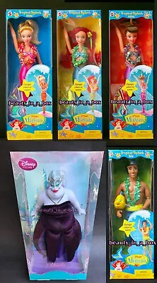 Tropical Splash Arista Attina Eric Ariel Doll Ursula Little Mermaid Disney Lot 5 • $338.50