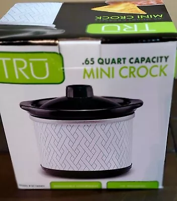 Crockpot Mini Size Tru Brand .65 Quart Microwavable Removable Crock NOB  • $14.99