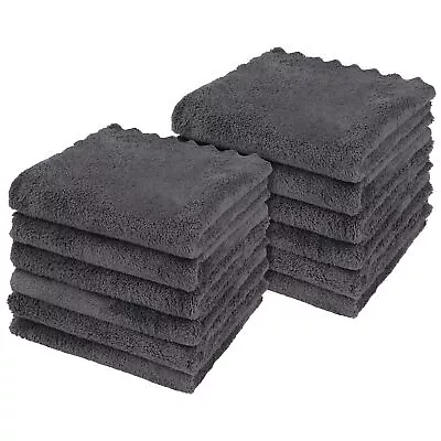 Ultra Soft Washcloths 12 Pack Premium Microfiber Towel Sets 12 X 12 Inches Absor • $12.80