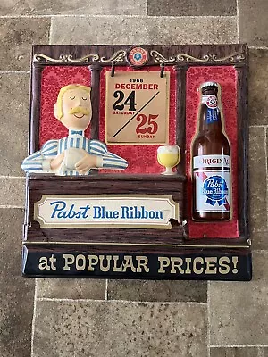 (VTG) 1960s Pabst Beer Bartender Character Statue Vacuform Plastic Bottle Sign • $159.99