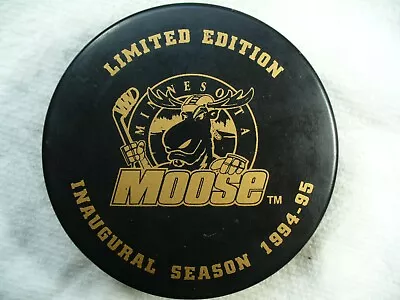 IHL Minnesota Moose '94-95 Inaugural Season Lt. Ed. Hockey Puck Collect Pucks • $20