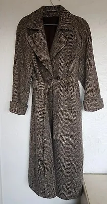 Vintage Marks & Spencer St Michael Tweed Maxi Coat Size 14 • £105