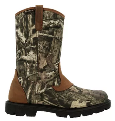 Rocky Ridge Stalker Pull-on Mossy Oak Breakup Waterproof Boots 8 Wide • $75