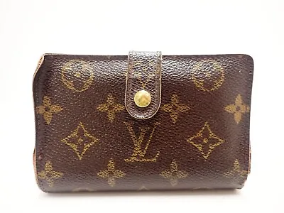 LOUIS VUITTON Monogram Wallet Viennois M61663 Browns Vintage • $49.99