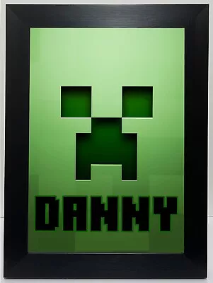 Minecraft Creeper Poster Personalised Kids Bedroom Print Gift Wall Art A4/A3/A2 • £24.99