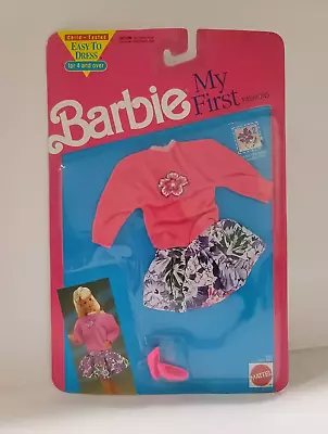 BARBIE Vintage 1991 MY FIRST FASHIONS #4261 - Easy To Dress - FLORAL TOP & SKIRT • $11.98