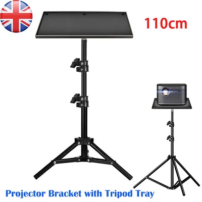 DVD Projector Laptop DJ Tripod Stand Adjustable Height W/ Tripod Tray Black New • £14.83