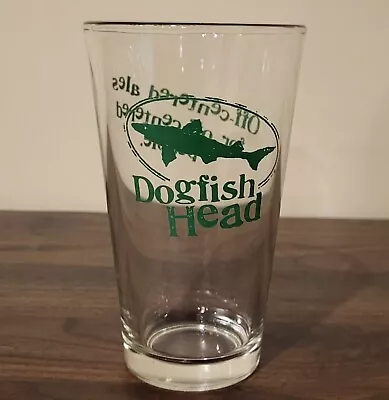 Dogfish Head Shark IPA Craft Beer Pint Glass Green • $10.50