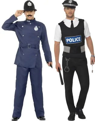 Mens Fever Cop Police Policeman Uniform Fancy Dress Costume Adult New • £35.99