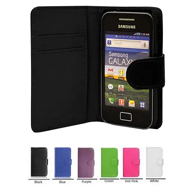 New WALLET Leather Case Phone Cover For Samsung Galaxy Ace GT-S5830/GT-S5830i UK • £4.96