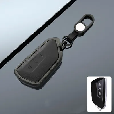 $28.60 • Buy Zinc Alloy Leather Car Smart Key Fob Case Cover For VW Golf GTI MK8 ID.4 202 -21