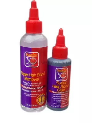 Salon Pro 30 Sec Anti Fungus Super Hair Bond Black Glue & Remover • £9.99