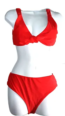 $9.88 • Buy ZAFUL RED Bikini Top + Bikini Bottom Set  - Size 6