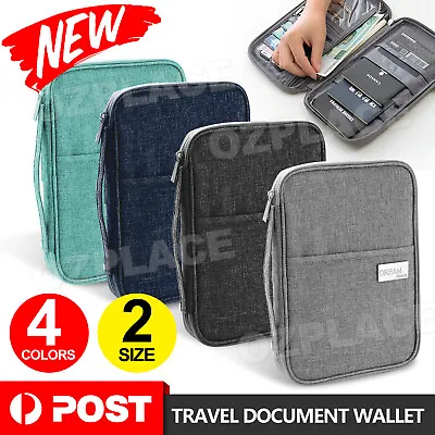 $11.95 • Buy Waterproof Passport Holder Travel Document Wallet RFID Bag Family Case Organizer