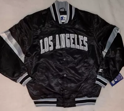 1989 Los Angeles Kings 👑 NHL Quilt Lined Full Snap Starter Jacket Sz Med 💪 • $160