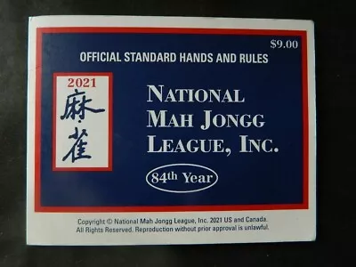 2021 National Mah Jongg League Rules Game Card (5 X 4 In) Authentic • $12.95
