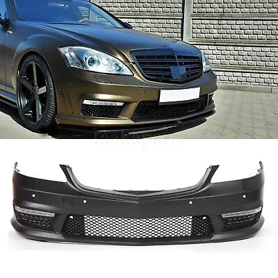 S63 AMG Style Front Bumper Cover W/DRLs W/PDC For Mercedes Benz W221 S-Class • $465.49