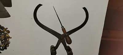 $24 • Buy Vintage Primitive Cast Iron Ice Tongs With Ice Pick 