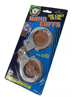 Vintage Imperial Die-Cast Metal Hand Cuffs With Keys No. 8851 • $10