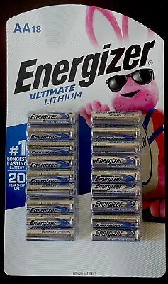 Energizer Ultimate Lithium AA 18 Batteries Extreme Performance Exp 2048 • $47.98