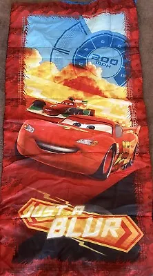 Cars Lightning McQueen Slumber Sleeping Bag Boys 28”x58” Zip Entry Kids Clean • $14.99