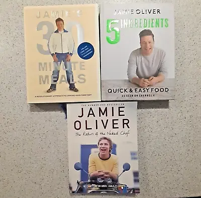 $35.50 • Buy 3 X Jamie Oliver Cookbook Bundle, 5 Ingredients, Return Of Naked Chef 30 Minute