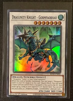 Dragunity Knight - Gormfaobhar | BLVO-EN045 | Super Rare | 1st Edition | YuGiOh • £0.99