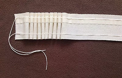 £9.95 • Buy 10 Metres 3 Inch/75mm 'Rufflette' Regis Pencil Pleat Curtain Tape White