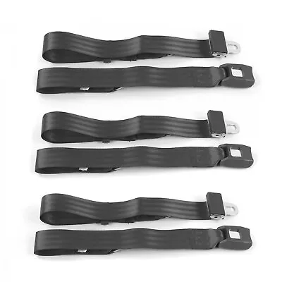 Chevy Impala 1961 - 1964 Standard 2pt Charcoal Lap Bench Seat Belt Kit - 3 Belts • $86.99