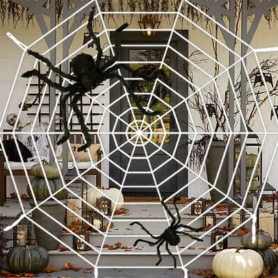 Halloween Decoration Giant Spider Web Party Props Decor Outdoor Fancy Dress • £4.99