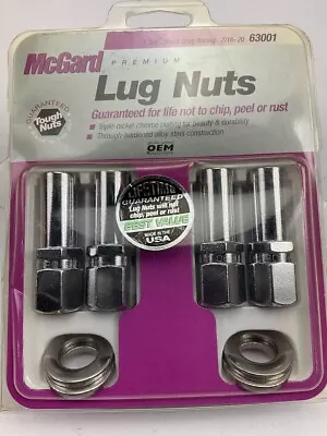 McGard 63001 Hex Lug Nuts 4 / PACK X-Long 1-3/8  Shank 7/16-20 2.475 Oal • $24.95