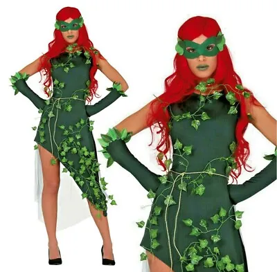 £21.99 • Buy Ladies Plant Villain Costume Ivy Dress Fancy Dress Halloween Womens Costume UK