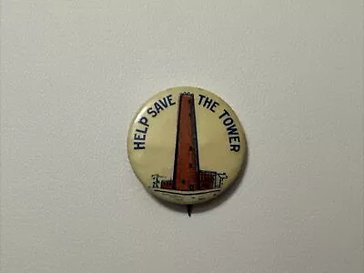 Vintage Torch & Franz Badge Co. Baltimore MD Phoenix Shot Tower Pinback Button • $49.99