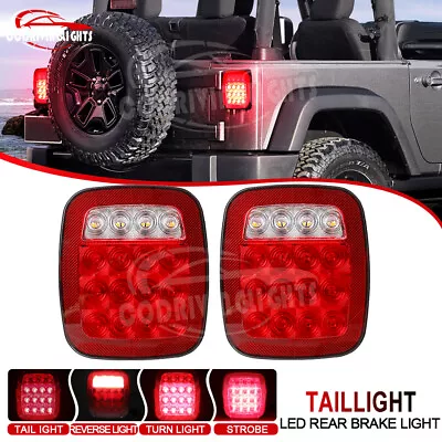 Pair LED Tail Lights Rear Brake Turn Stop Reverse For 2007-2018 Jeep Wrangler JK • $26.24