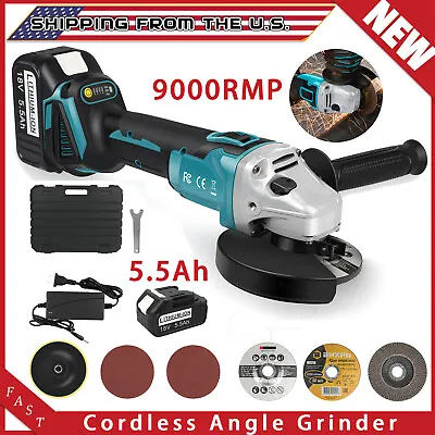 Angle Grinder Kit Brushless Cordless Cut‑Off Metal With 5.5Ah Battery For Makita • $58.99