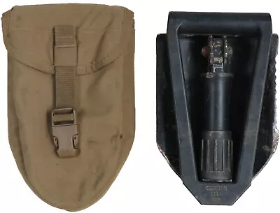 USMC Gerber 2000 Entrenching E Tool Trifold Shovel W Pouch Coyote Marine Corp • $49.95