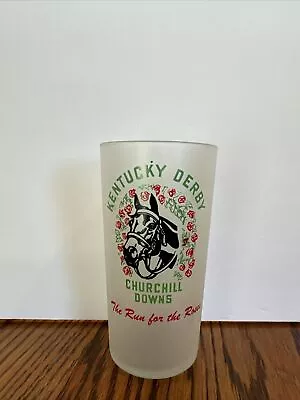 Vintage 1953 KENTUCKY DERBY Churchill Downs MINT JULEP Run For The Roses Glass • $70