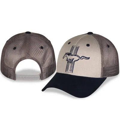 Ford Mustang Tri-Bar Gray And Blue Mesh Hat • $22.98