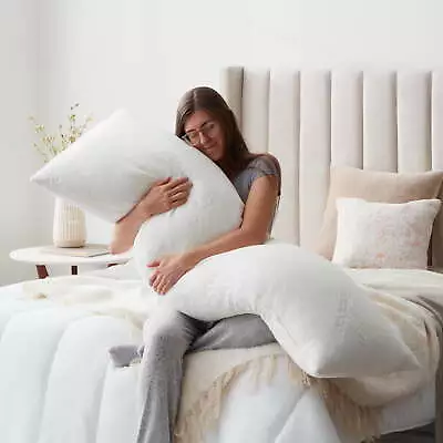 New Shredded Memory Foam Body Pillow Extra Large Ultra Plush White • $40