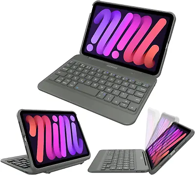 Arteck IPad Mini 6 8.3-inch Keyboard Case Bluetooth Keyboard With Folio Full 6 • £35.50