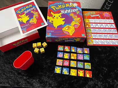 Pokémon Yahtzee Jr. Board Game 100% Complete Boxed Hasbro MB Games Nintendo • £10