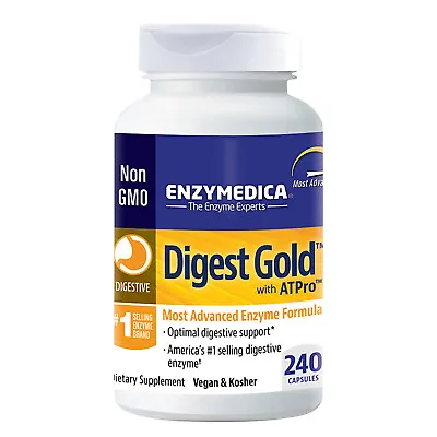 Enzymedica Digest Gold 240 Capsules Optimal Digestive Support Energy Support • $86.99