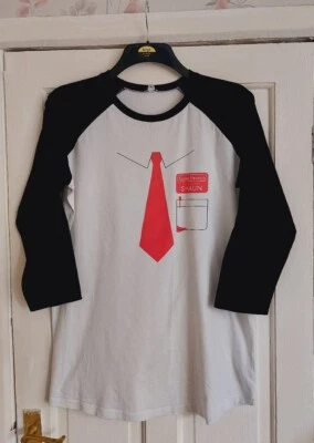 £6.99 • Buy Shaun Of The Dead Baseball Top. Size L. White, Black & Red. 100% Cotton