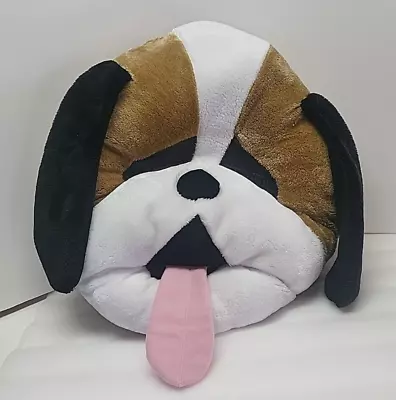 Faux Fur Saint St. Bernard Dog Mascot Plush Party Halloween Cosplay Headpiece • $59.99