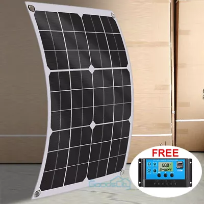 100W Watt Flexible Solar Panel 12V Mono Home RV Rooftop Camping Off-Grid Power • $47.85