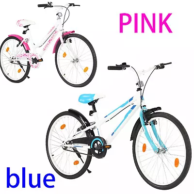 Steel Kids Bike 24 Inch 8-10 Years Boys Girls City Bike Cycling Bicycle R0G5 • £596.91