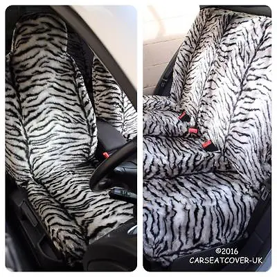 Mazda Premacy  - GREY TIGER Faux Fur Furry Car Seat Covers - Full Set • $101.02