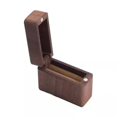 Wooden Wedding Ring Box Proposal Ring Storage Box Slim Wood Ring Display Holder • $13.52