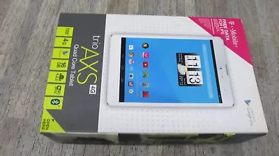 T-mobile Trio AXS Quad Core 4G Tablet ~ 16 GB ~ White W/ Case Free Shipping • $58.99