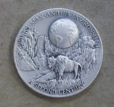 $36 • Buy 1972 National Parks Centennial  Old Faithful  .999 Fine Silver Medal